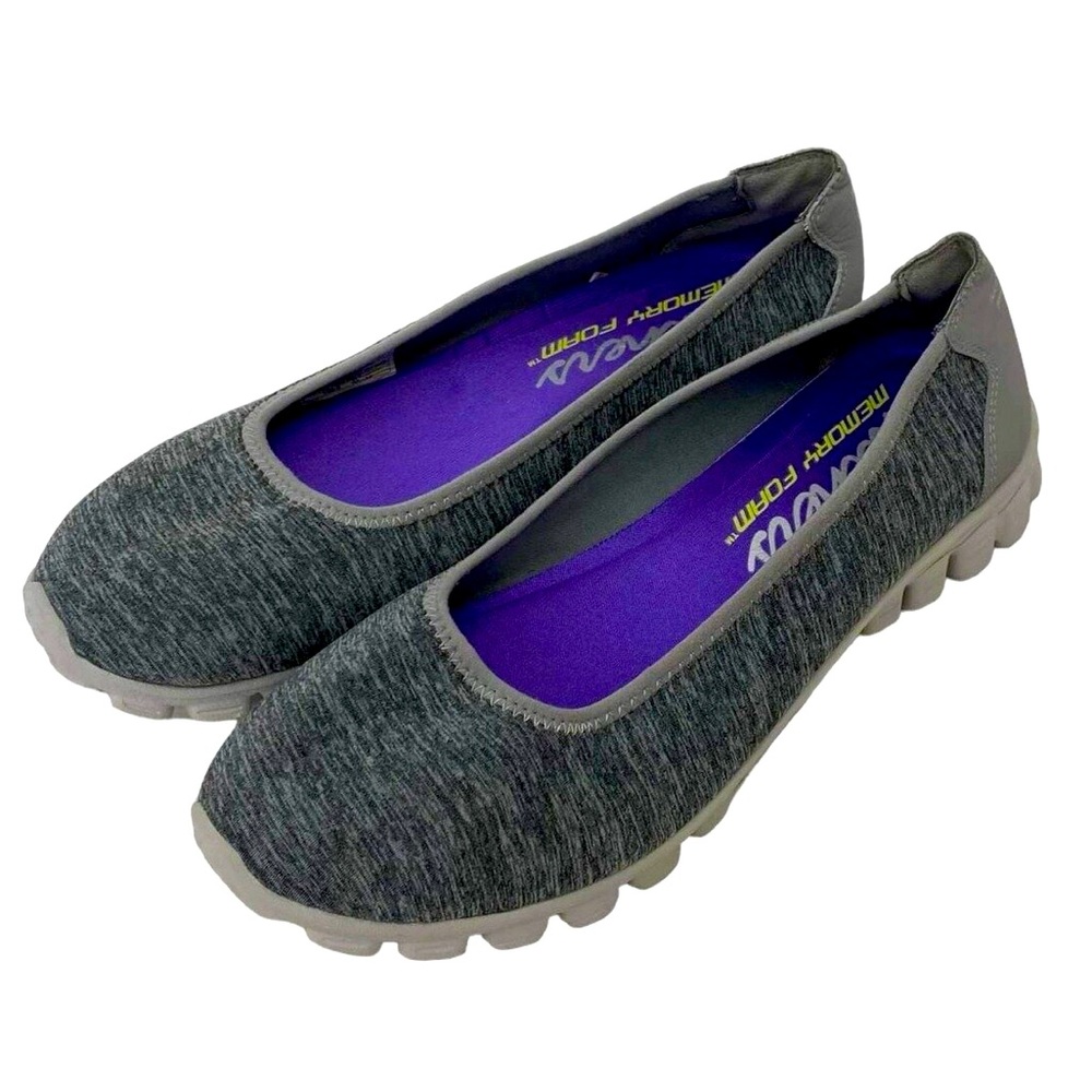 SKECHERS EZ Flex 2 - Gray flats memory form women’s size 6.5